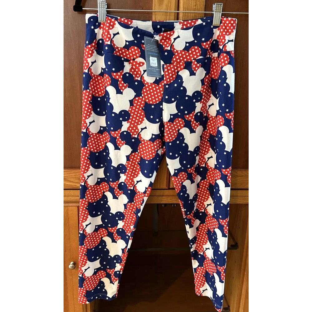 New!! Charlies Project Leggings For A Cause Polka Dot And Stars Mickey Theme